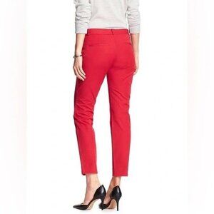 New Banana Republic Red Sloan Fit Cropped Pants Low Rise Size 4R